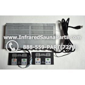 COMPLETE CONTROL POWER BOX WITH CONTROL PANEL - COMPLETE CONTROL POWER BOX HOTWIND INFRARED SAUNA STYLE 2 WITH TWO CONTROL PANELS 1
