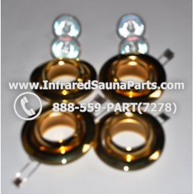 COMPLETE LIGHT ASSEMBLY 110V / 120V - COMPLETE LIGHT ASSEMBLY 4 HOUSING IN GOLD FINISH WITH 4 BULBS 110V / 120V 3