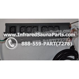 COMPLETE CONTROL POWER BOX 220V / 240V - COMPLETE CONTROL POWER BOX 220V / 240V  WITH 7 CIRCUIT BOARD PINS  6 FEMALE PLUGS SAUNA KING INFRARED SAUNA STYLE 9 9