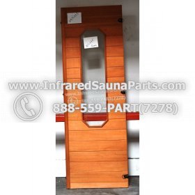 WOOD SAUNA WALLS - HEMLOCK WOOD SAUNA PANEL WITH GLASS ( 69.5" x 23.5" ) 2