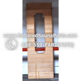 WOOD SAUNA WALLS - HEMLOCK WOOD SAUNA PANEL WITH GLASS ( 69.5" x 23.5" ) 4