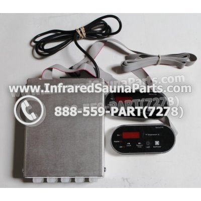 COMPLETE CONTROL POWER BOX WITH CONTROL PANEL - COMPLETE CONTROL POWER BOX AIRWALL INFRARED SAUNA WITH TWO BLACK CONTROL PANEL 1