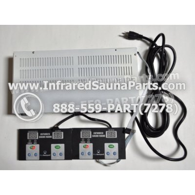 COMPLETE CONTROL POWER BOX WITH CONTROL PANEL - COMPLETE CONTROL POWER BOX HYDRA INFRARED SAUNA STYLE 1 WITH TWO CONTROL PANELS 1