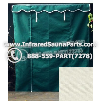 Blanco/White - RAIN COVER FOR 5 PERSON INFRARED SAUNA IN WHITE FINISH 1